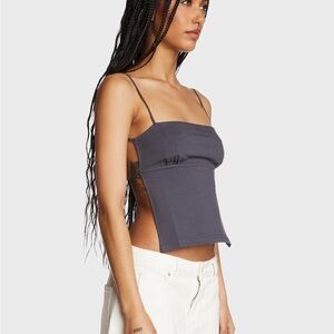 Edikted Charcoal Grey Backless Tank